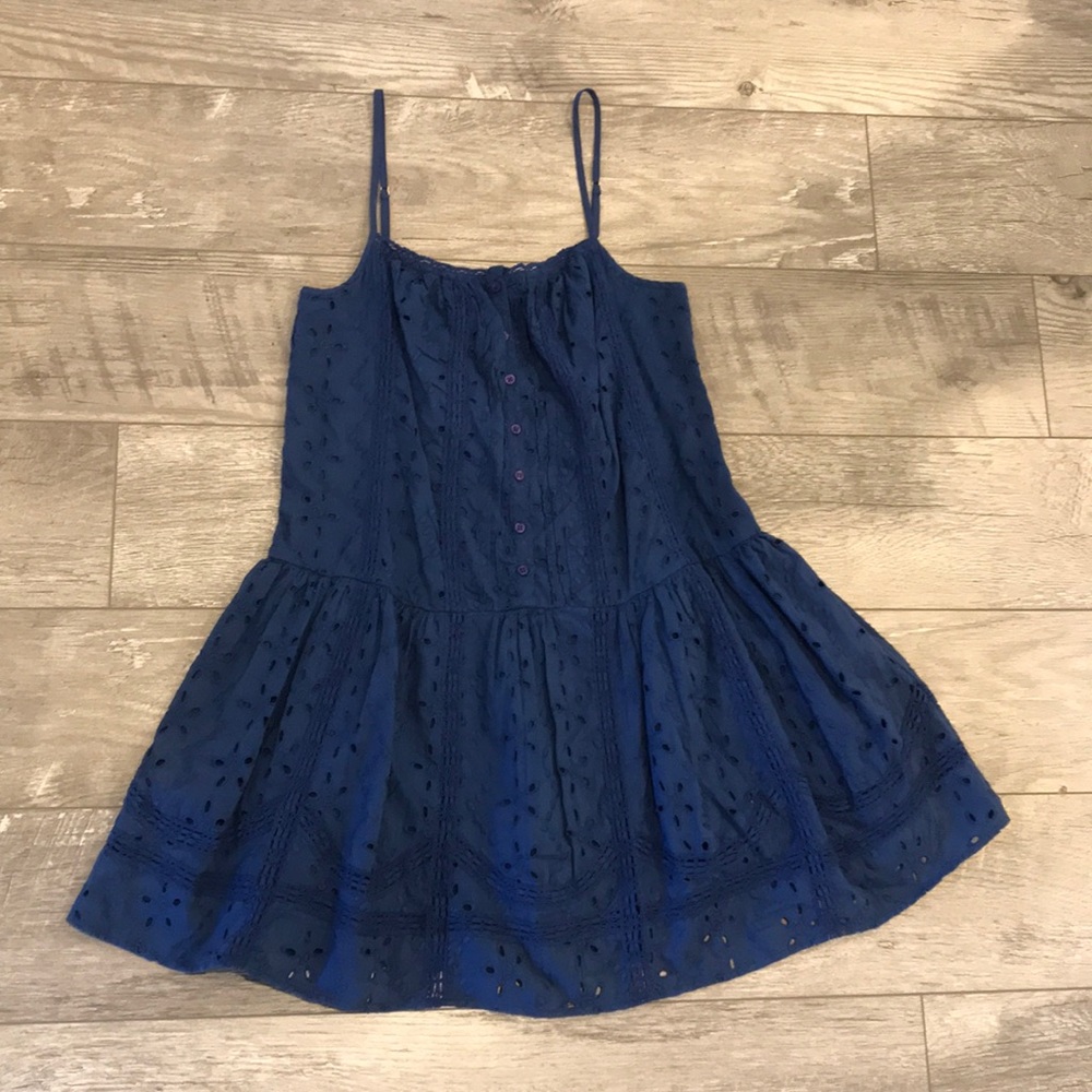 Eyelet overlay dress